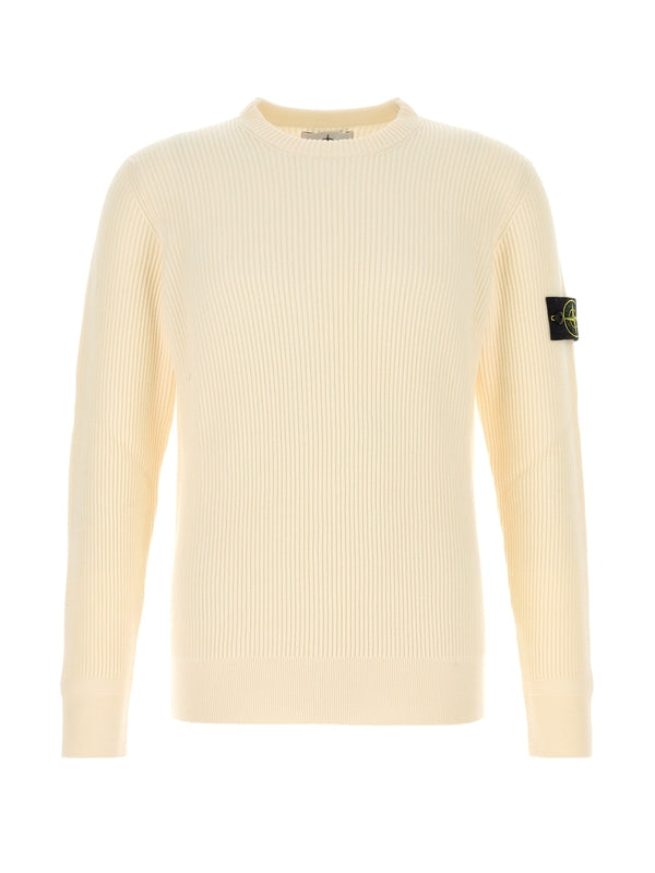 Wappen Patch Ribbed Wool Knit