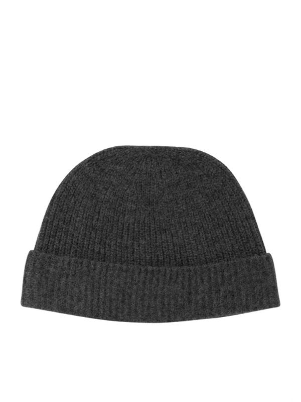 Rolled-Up Rib Wool Beanie