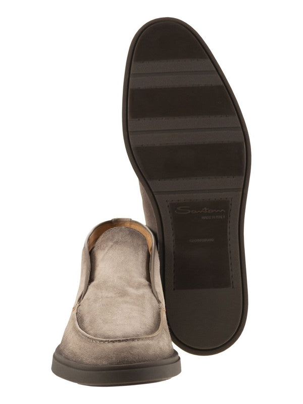 Santoni Beige Ankle Boots