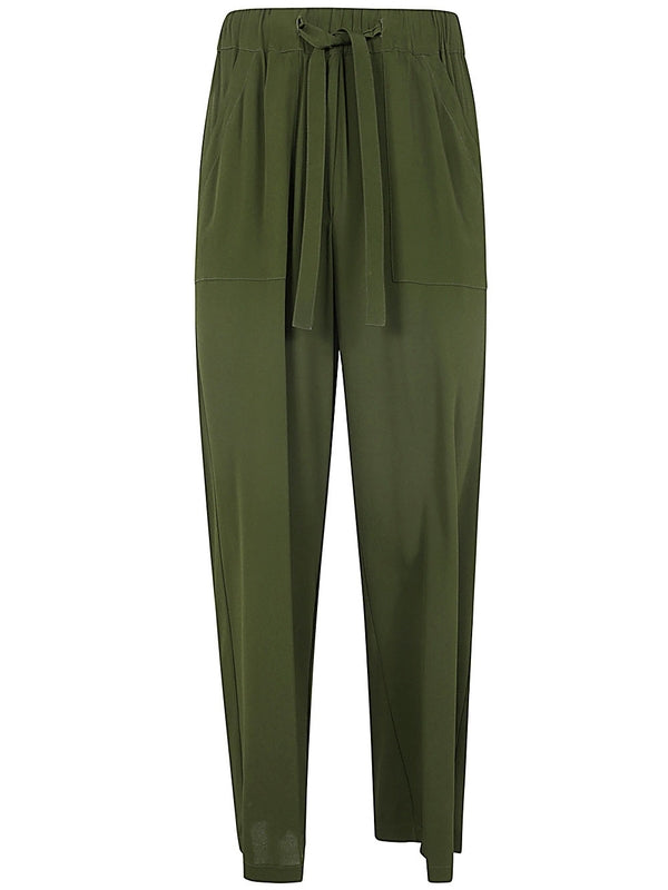 Drawstring Silk Blend Pants