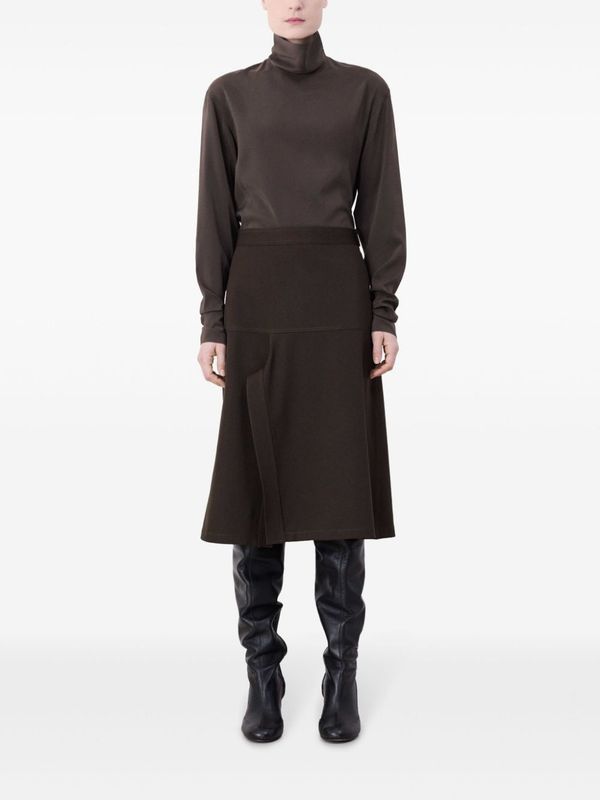 Asymmetric Wrap-over Skirt