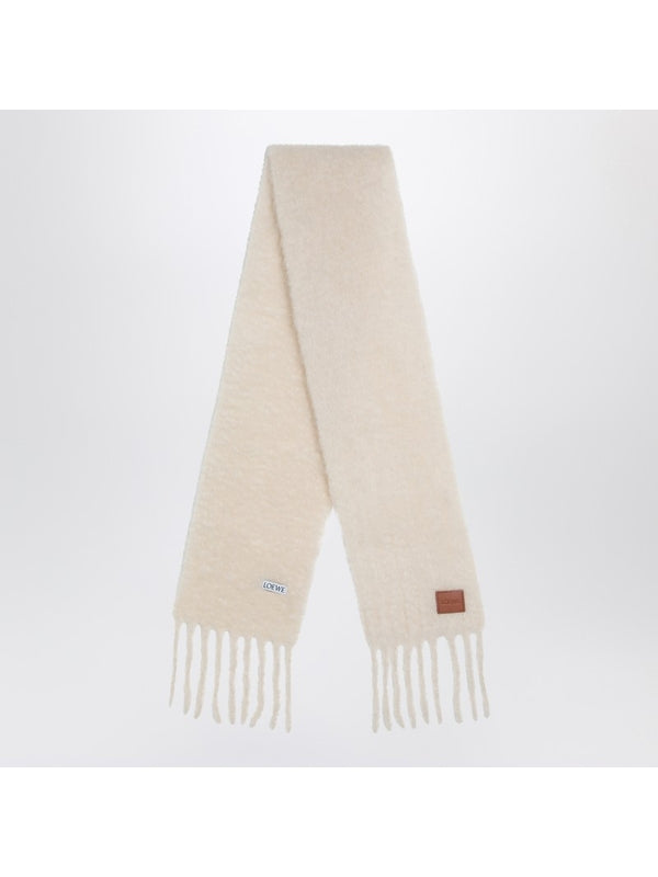 Loewe White Wool Mufflers