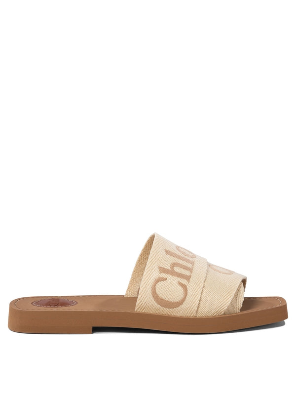 Woody Logo Band Flat Sandals