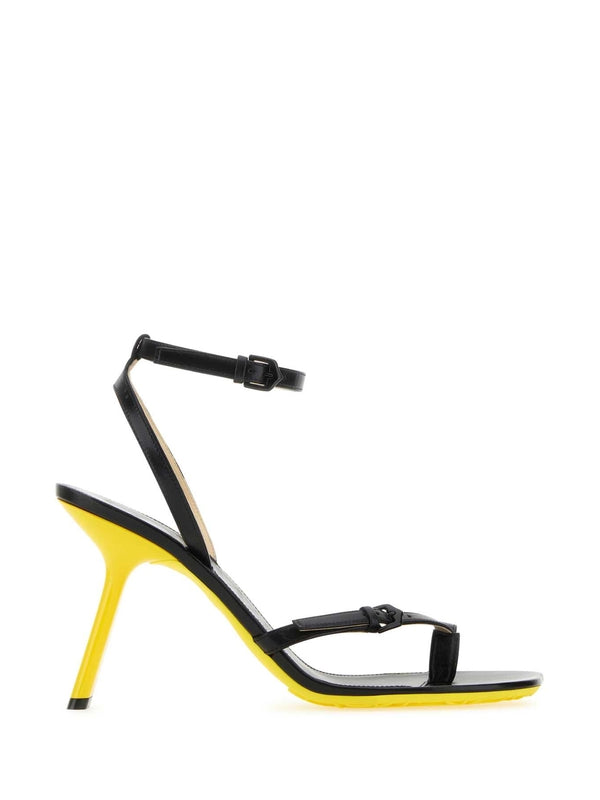 Petal Ankle Strap Leather Sandal Heels