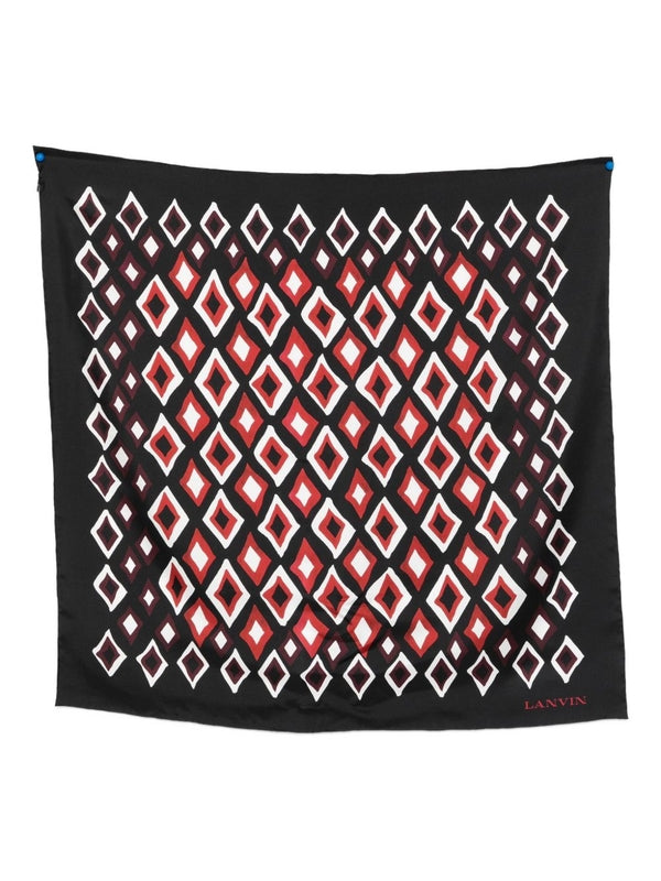 Lanvin Black Silk Mufflers