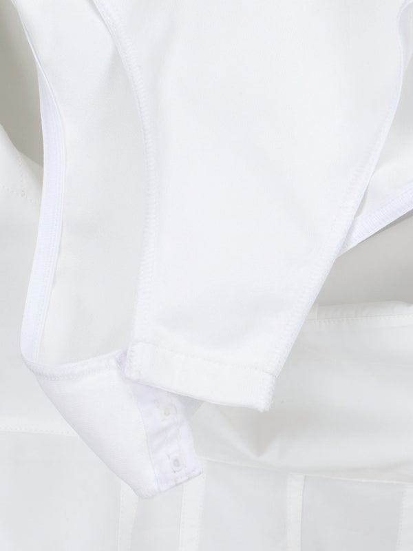 White Cotton Hoodie
  Bodysuit