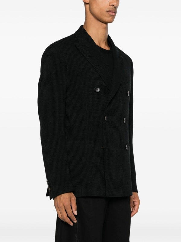 Boutonniere Double Wool Blend Tailored Jacket