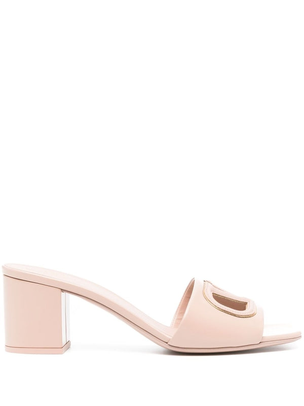 V Logo Band
  Mule Sandal Heel