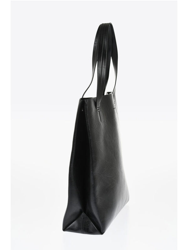 Black Leather Tote Bag