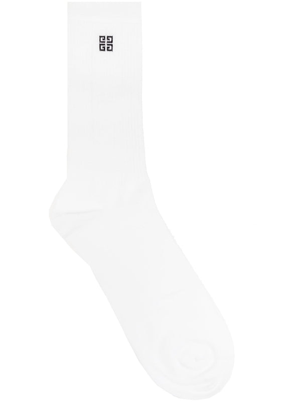 4G Logo Ribbed Knit Socks