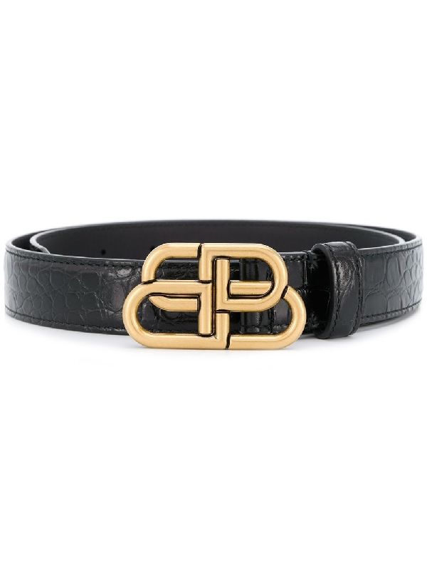 Bb Thin Croco Effect Leather
  Belt