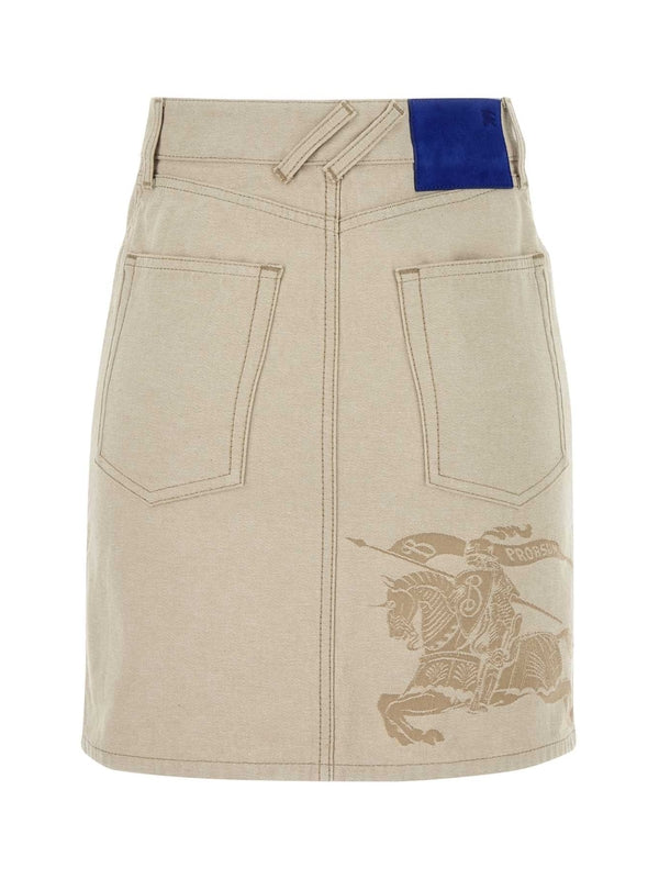 Back EKD Logo Denim Skirt