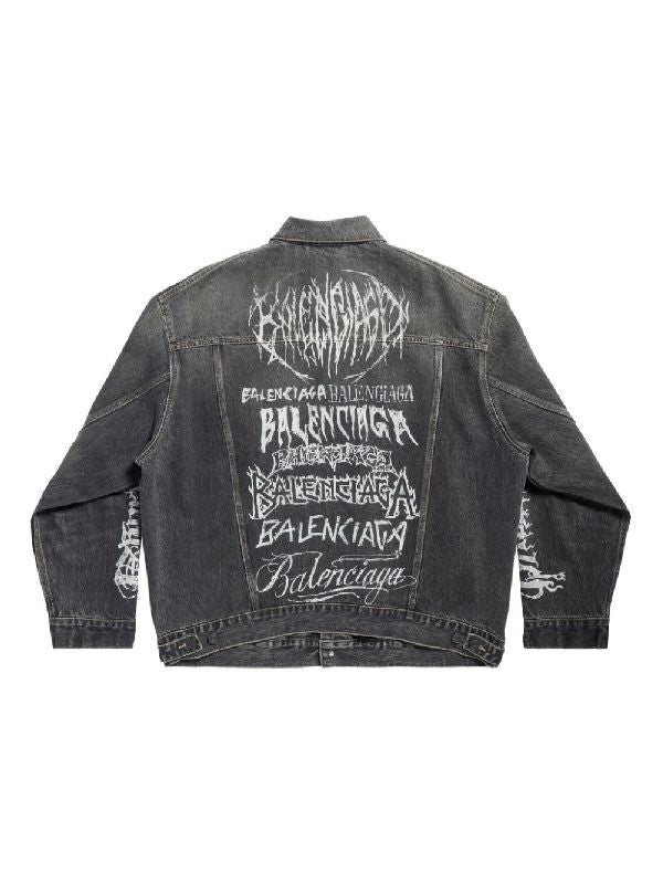 Diy Metal Large-fit Denim Jacket