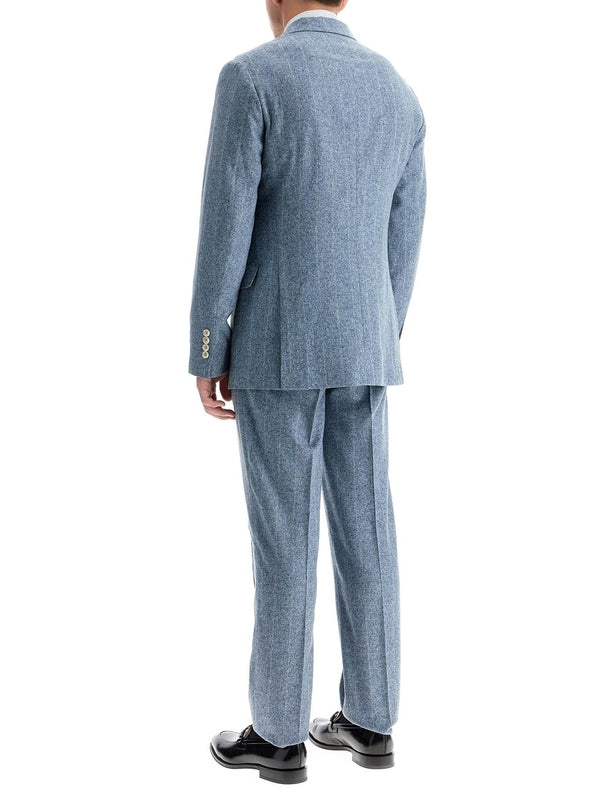 Stripe Silk Wool Suit