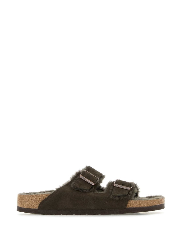 Arizona Shearling Suede Sandals