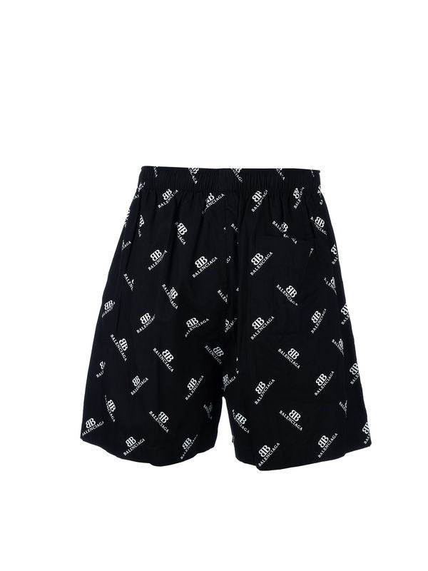 BBロゴプリントコットンショーツ