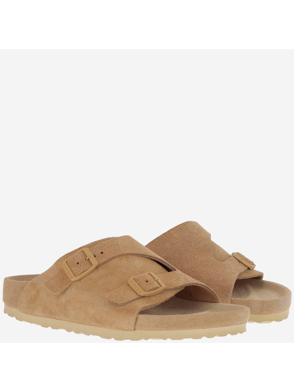 Zurich Suede Buckle Leather Sandals