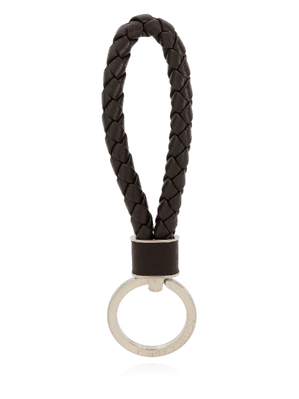 Intrecciato Leather Keyring