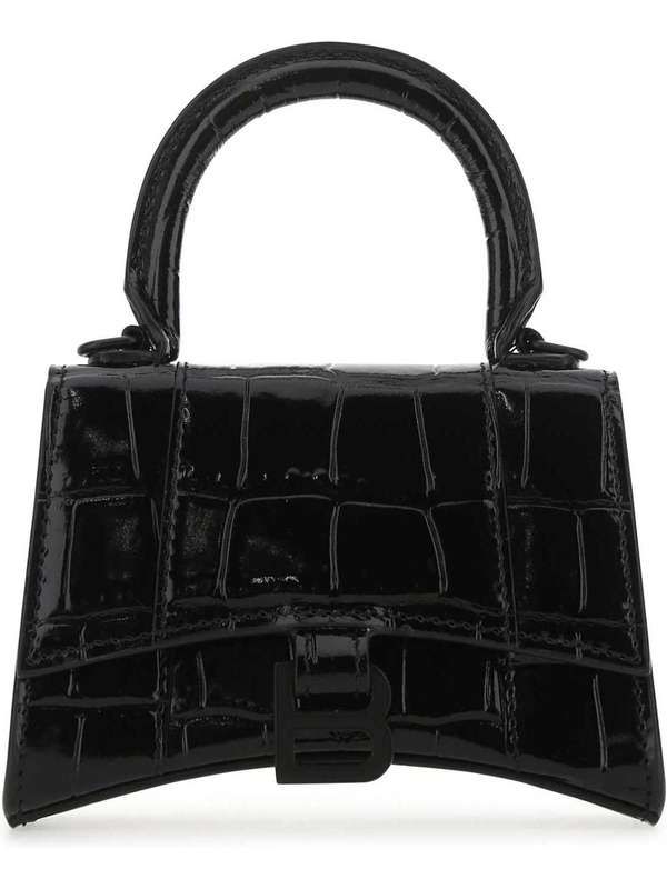 Balenciaga Hourglass Nano Black Tote Bags