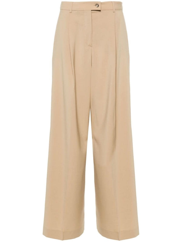 Wide Wool Tailored Pants