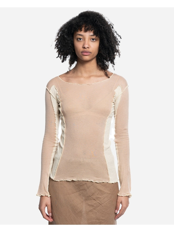 Sun Semi-Sheer Long-Sleeve Top