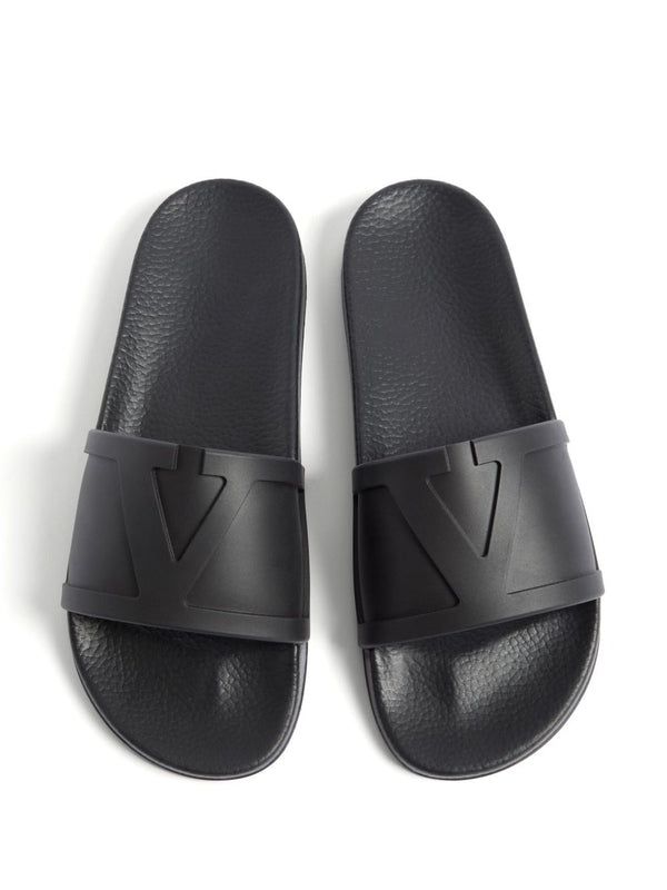 Valentino Black Slides