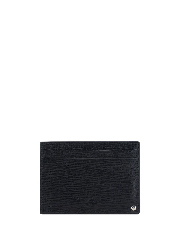 FERRAGAMO - Metal Gancini Leather Card Wallet - Jente