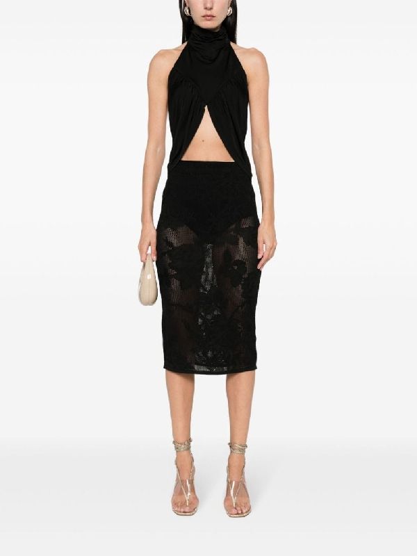 Open Work Knit
  Midi Skirt