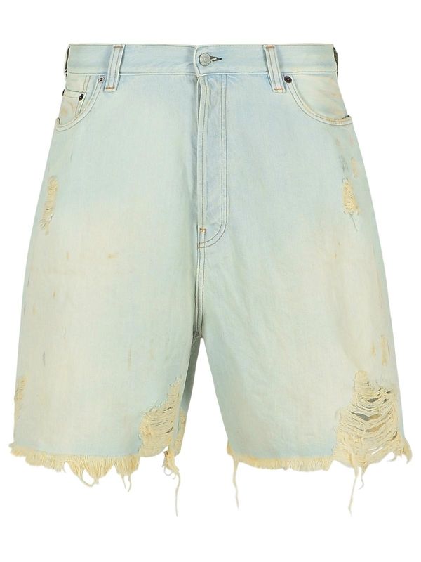 Distressed Bermuda Denim Shorts