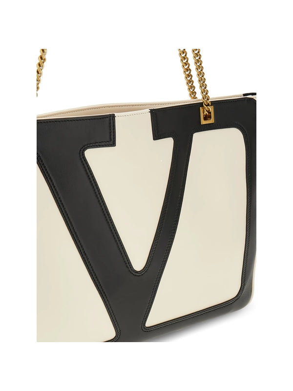 Valentino Ivory Black Tote Bags