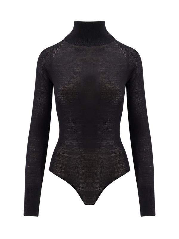 Highneck Wool Bodysuit