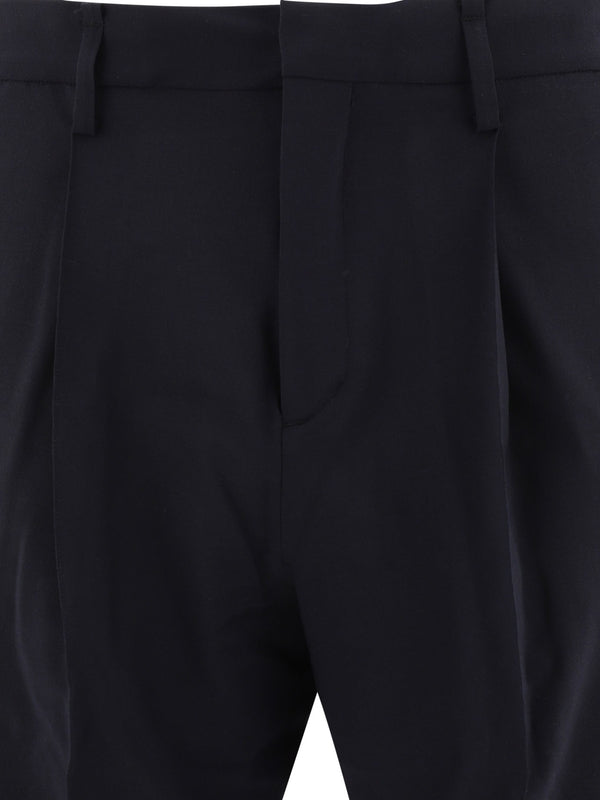 Slim-Fit Pleats Tailored Pants