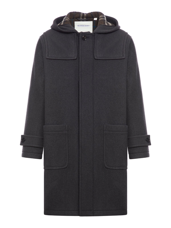 Big Pocket Wool Hoodie Coat