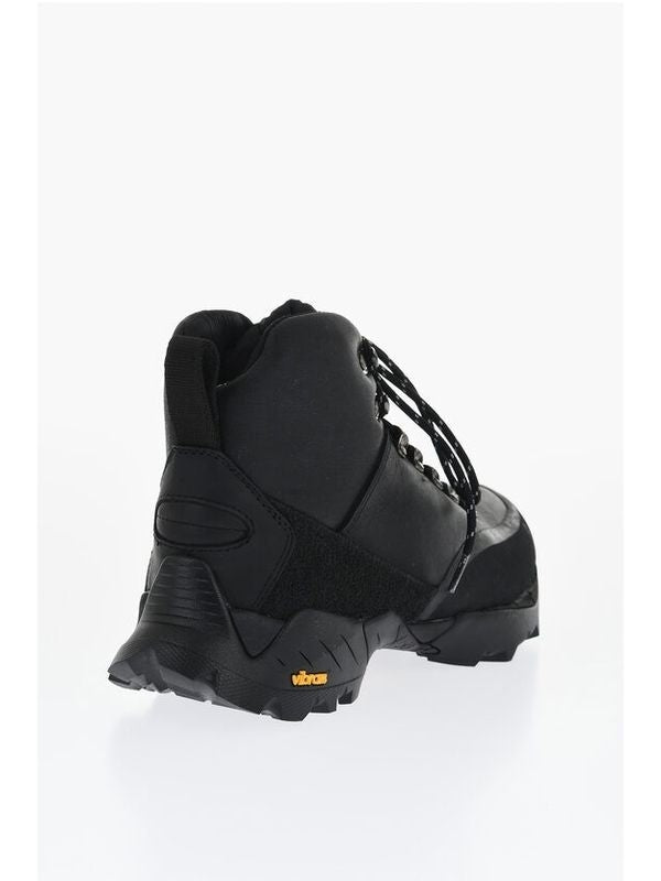 Solid Color Leather ANDREAS Hiking Boots Ankle Boots