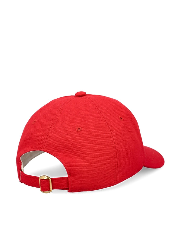 V Logo Cotton Ball Cap