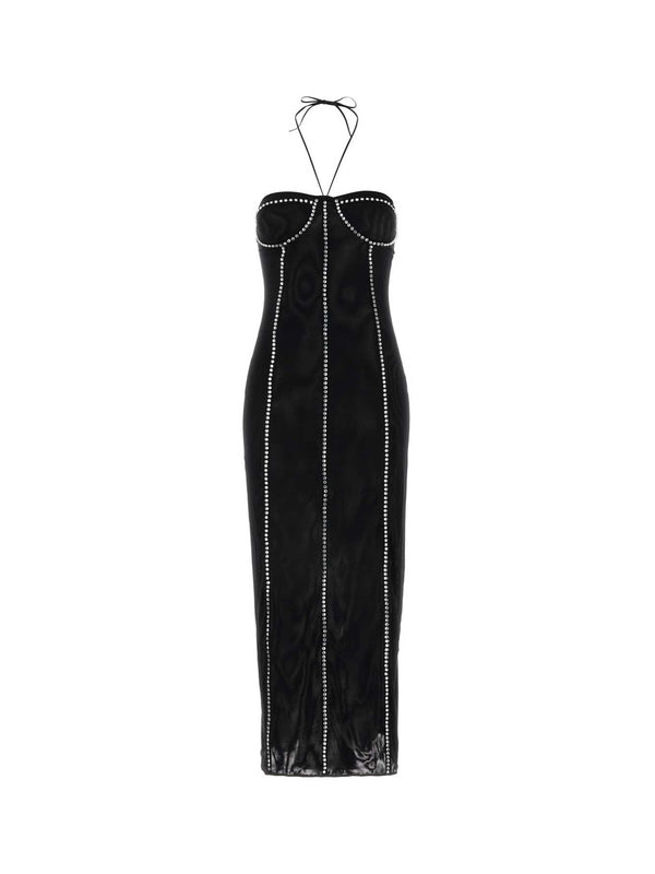 Oseree Black Long Dress