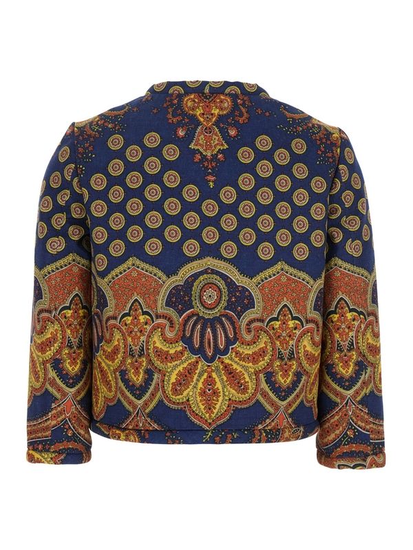 All-Over Printing Cropped Jacket