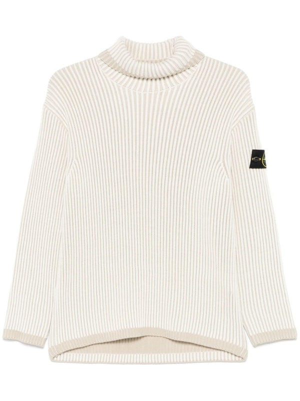 Wappen Patch High Neck Wool
  Rib Knit