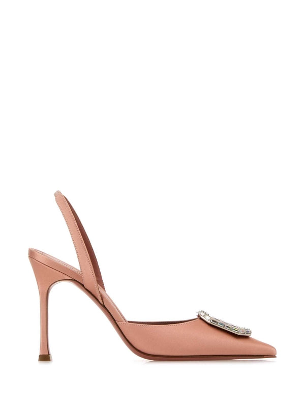 Amina Muaddi Pink Sandal Heels