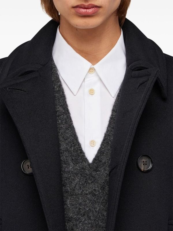 Double Breasted Wool Cashmere
  Coat