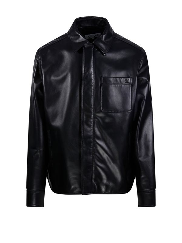 Anagram Logo Pocket
  Embellished Leather Jacket