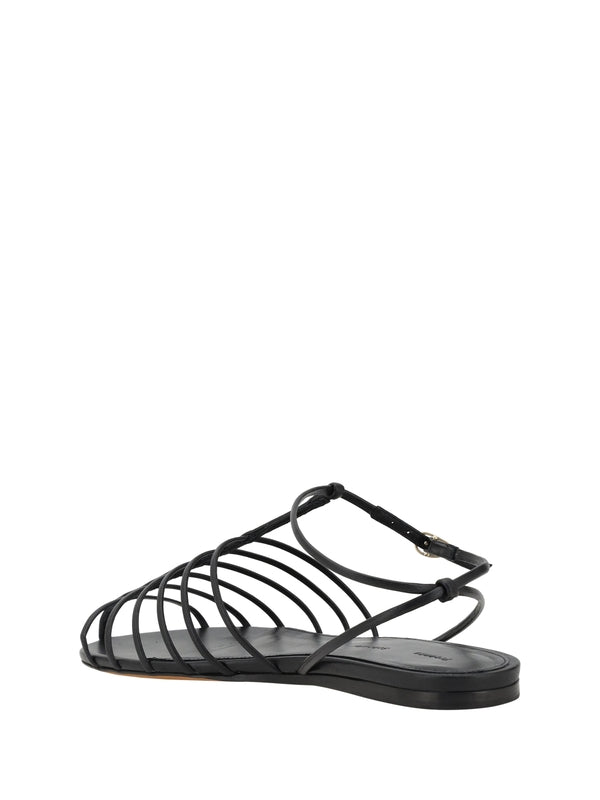 Ankle Strap Leather Sandals