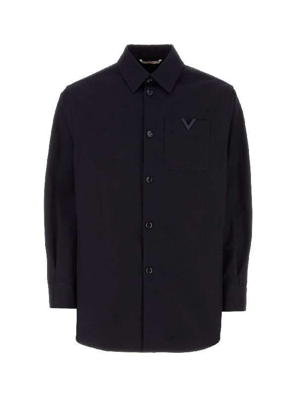 V Pocket Cotton Shirt