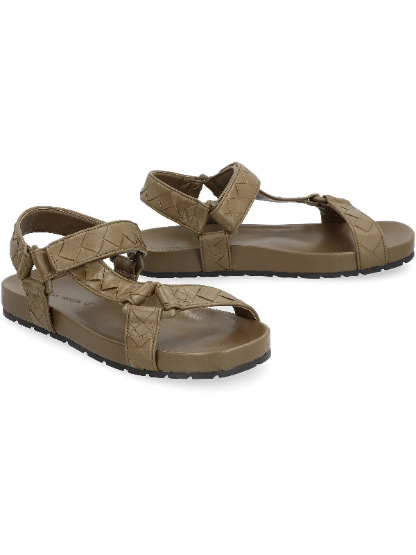 Woven Pattern Velcro Calfskin
  Sandals