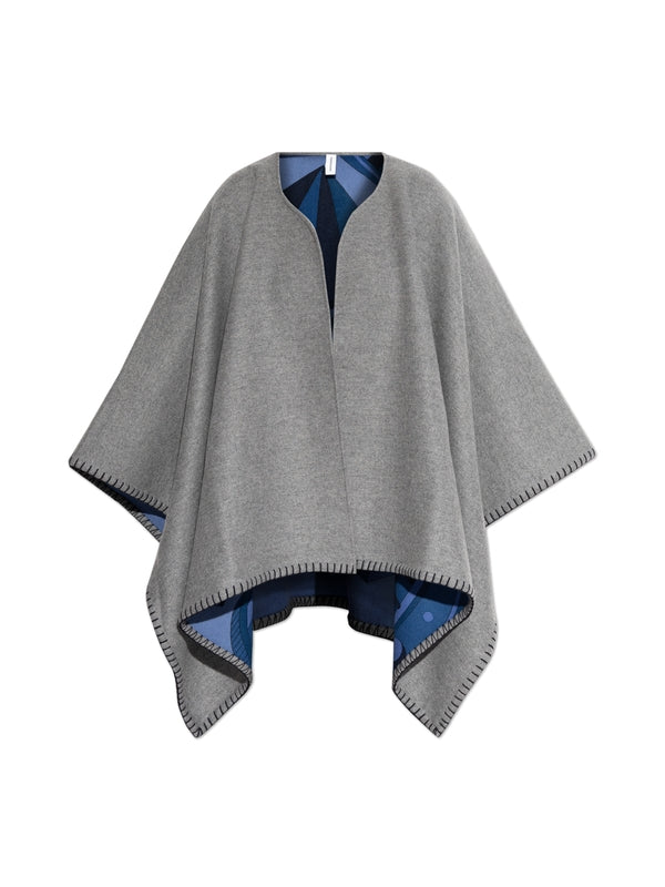 Reversible Cashmere Wool Cape