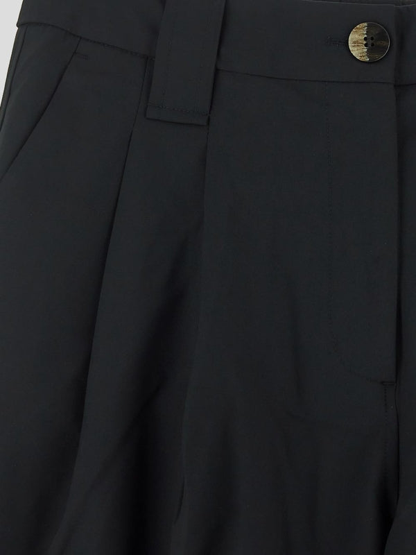 Viscose Blend Pleats Pants