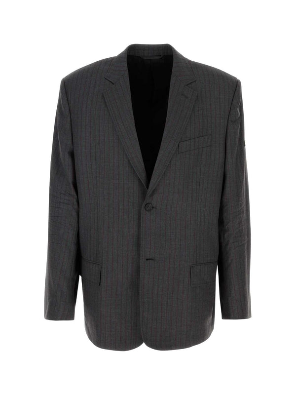 Stripe Wool Tailored Jacket