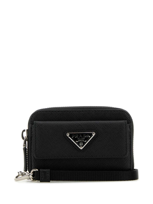 Triangle Logo Zip-around Card Wallet