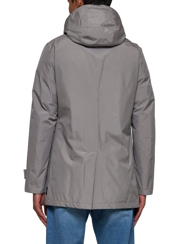 Grey Hooded Parka