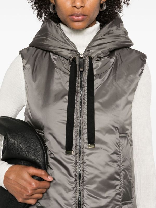 Drawstring
  Hooded Padded Vest